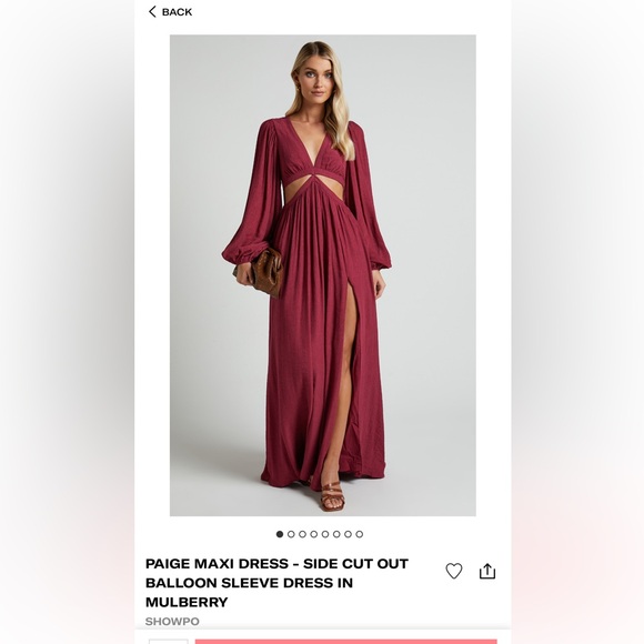 Showpo. | Dresses | Showpo Paige Maxi Dress Mulberry Size